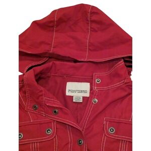 Point Zero Nicole Benisti Red Hooded Lightweight Jacket L Womens
